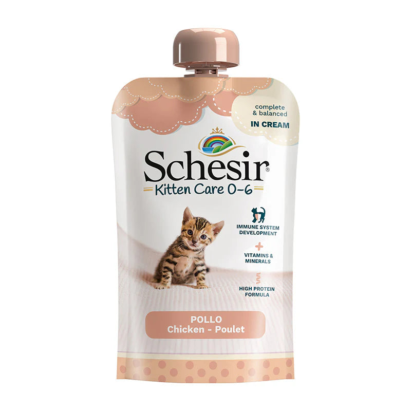 Alimento umido Schesir Kitten Pollo 150 g per gattini da 0 a 6 mesi Alimento umido Schesir Kitten Pollo 150 g per gattini da 0 a 6 mesi